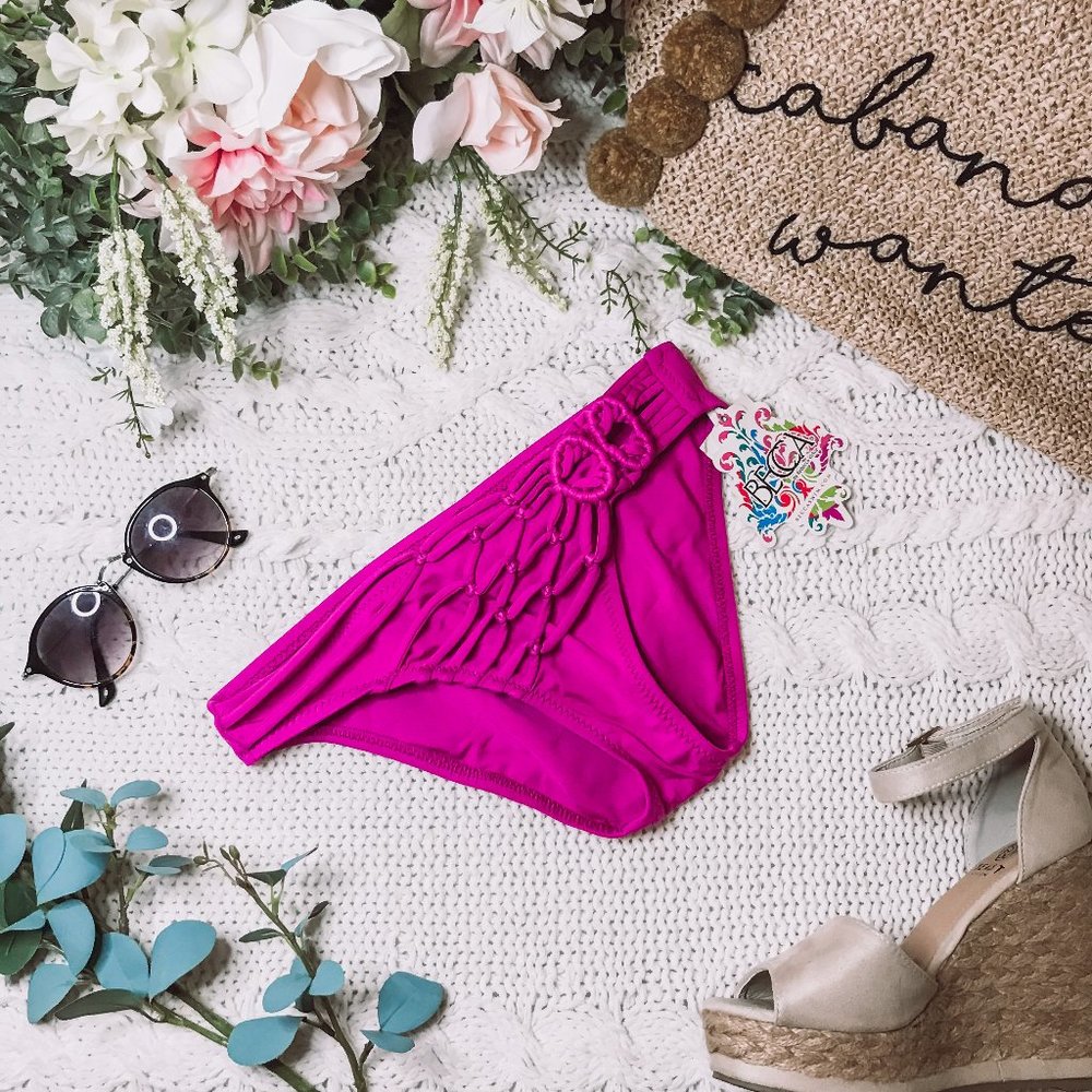 NWT BECCA Purple Bikini Bottoms XS